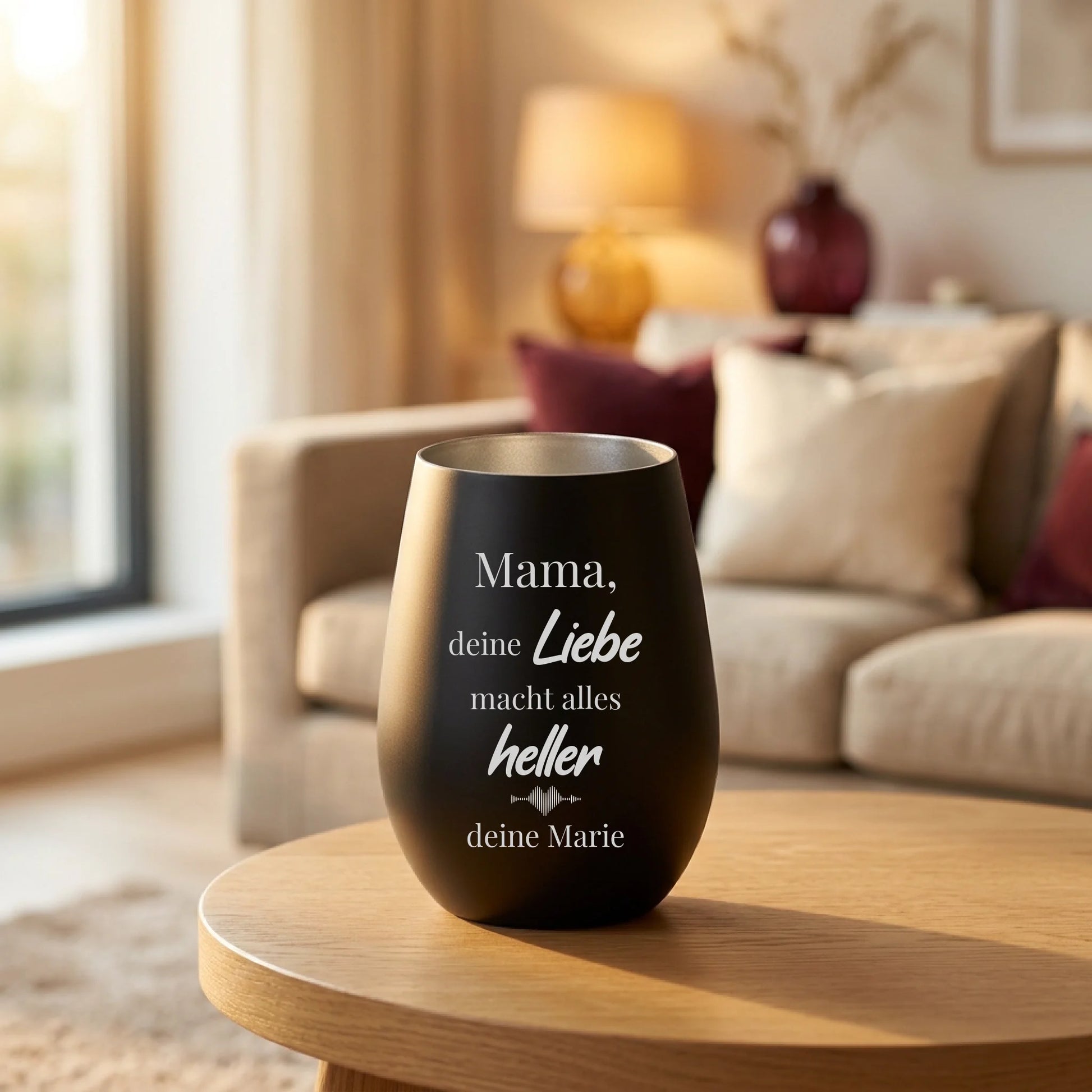 Mockup Laterne schwarz silber