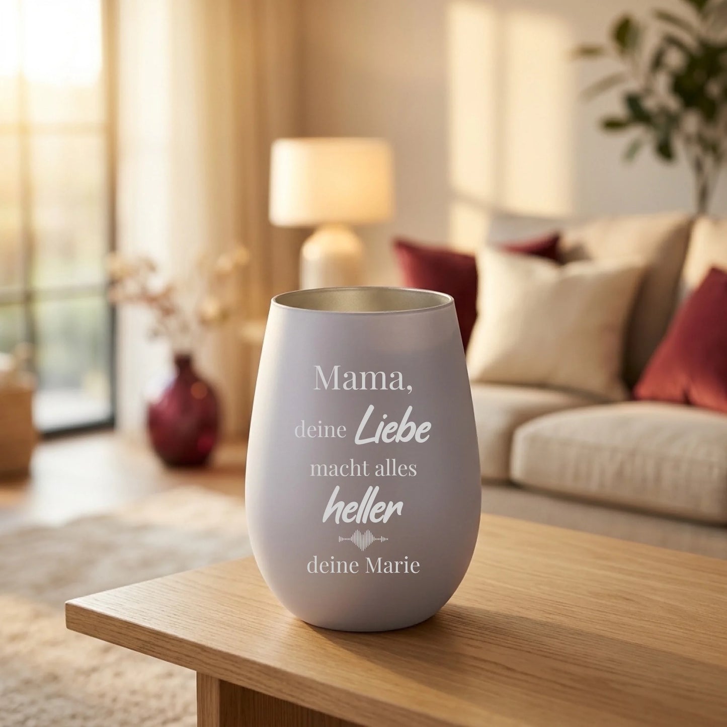 Mockup Laterne weiß silber