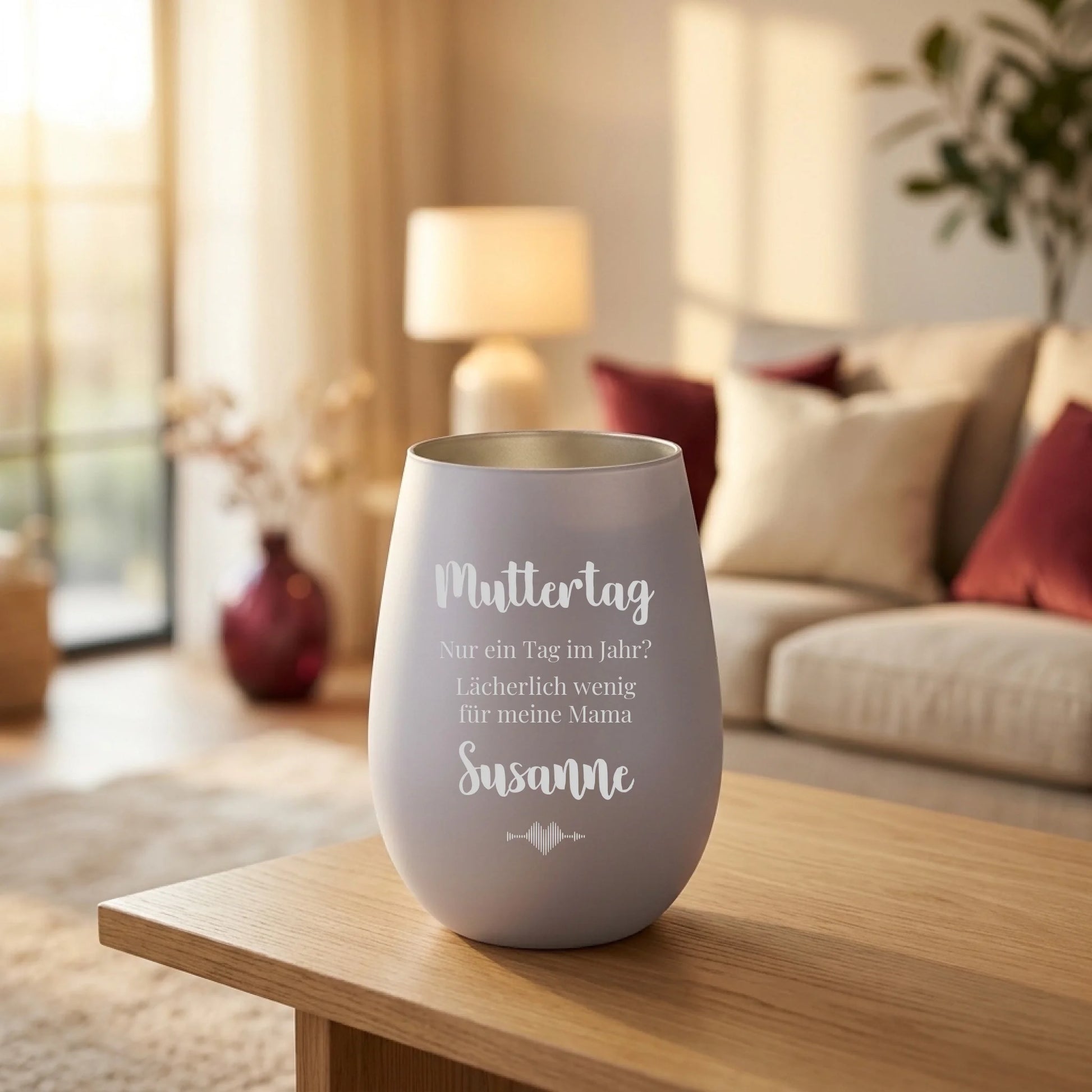 Mockup Laterne weiß silber