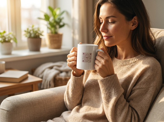 Personalisierte Tasse mit QR-Code zu eurem Song